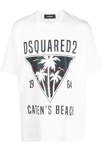 Dsquared2 logo-print short-sleeved T-shirt - Bianco