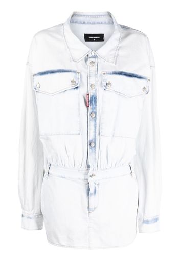 Dsquared2 light wash denim minidress - Blu