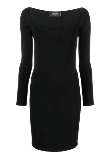 Dsquared2 long-sleeved mini dress - Nero