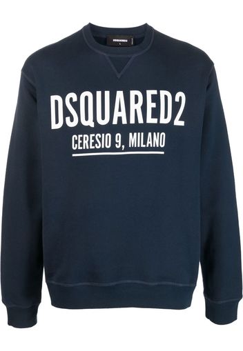 Dsquared2 Felpa con stampa - Blu