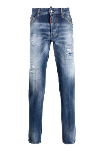 Dsquared2 Jeans slim con effetto vissuto - Blu