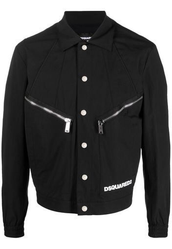 Dsquared2 logo-print shirt jacket - Nero