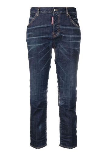 Dsquared2 low-rise cropped jeans - Blu