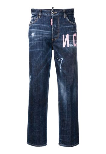 Dsquared2 Icon mid-rise straight-leg jeans - Blu