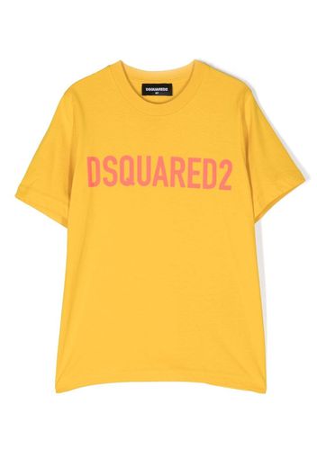 Dsquared2 Kids logo-print short-sleeved T-shirt - Giallo