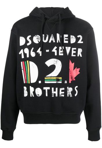 Dsquared2 graphic-print cotton hoodie - Nero