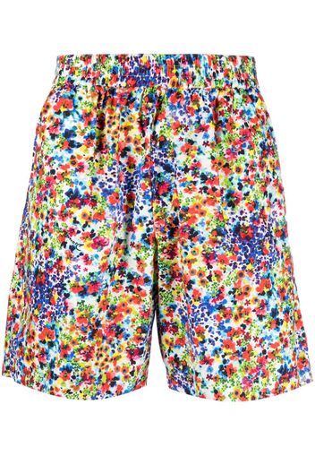 Dsquared2 floral-print track shorts - Bianco