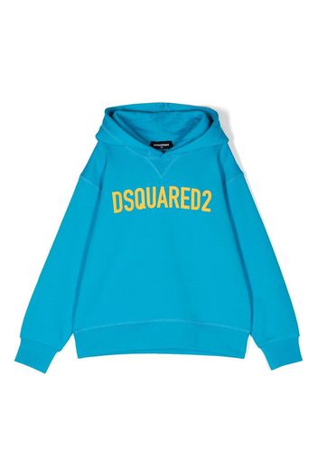 Dsquared2 Kids logo-printed hoodie - Blu