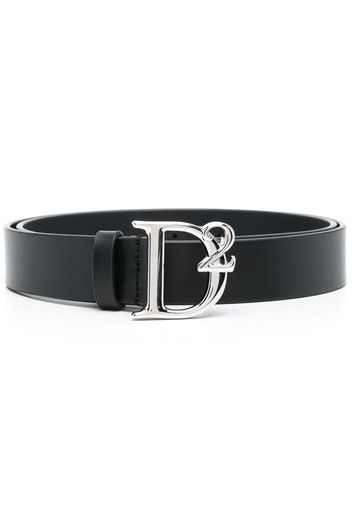 Dsquared2 leather logo-plaque belt - Nero