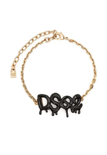 Dsquared2 drip-effect logo-plaque bracelet - Oro