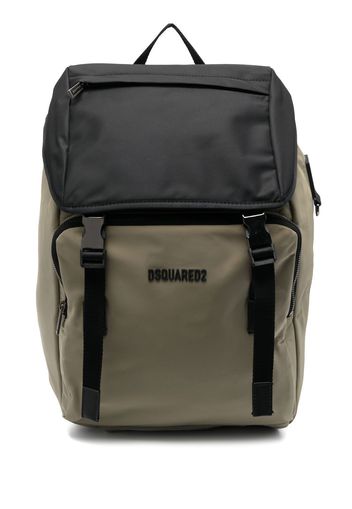 Dsquared2 logo-appliqué drawstring backpack - Toni neutri