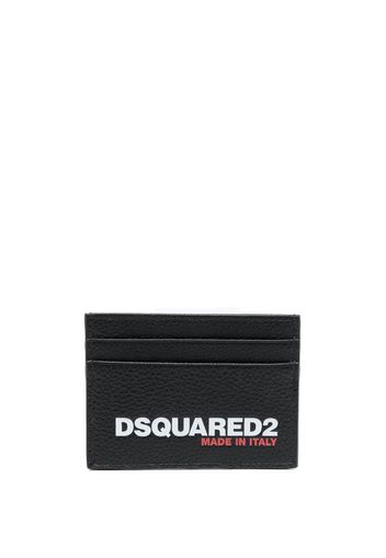 Dsquared2 logo-print leather cardholder - Nero
