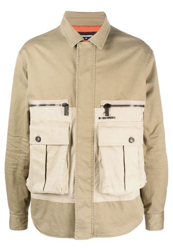 Dsquared2 two-tone flap-pocket jacket - Toni neutri