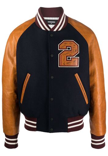 Dsquared2 wool-blend varsity jacket - Blu