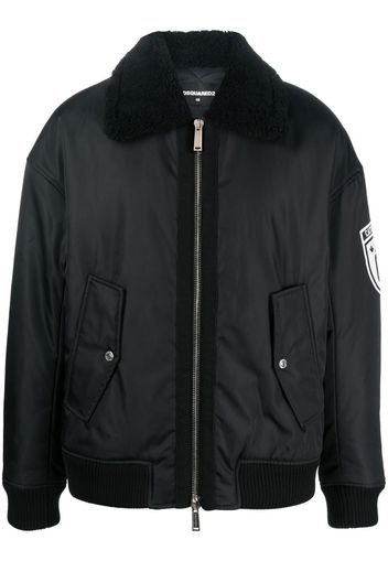 Dsquared2 logo-print bomber jacket - Nero