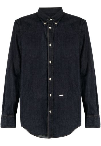 Dsquared2 logo plaque denim shirt - Blu