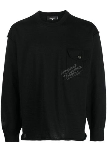 Dsquared2 ribbed crew neck jumper - Nero