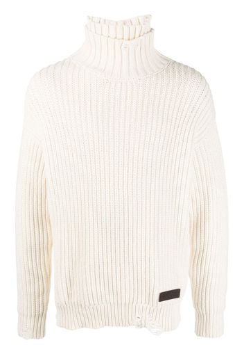 Dsquared2 ripped ribbed jumper - Bianco