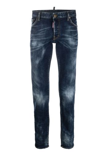 Dsquared2 flag patch slim-fit jeans - Blu