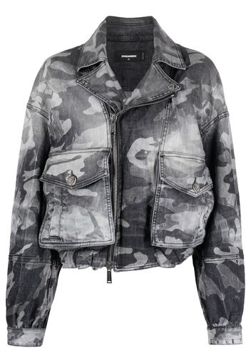 Dsquared2 camouflage denim jacket - Nero