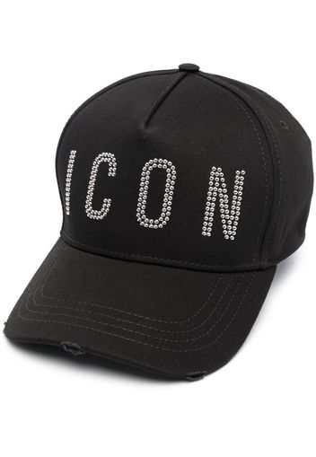 Dsquared2 studded-logo cotton baseball cap - Nero