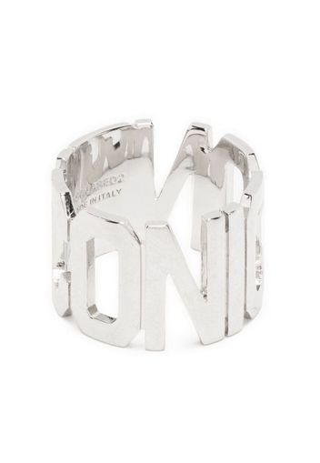 Dsquared2 sculpted logo ring - Argento