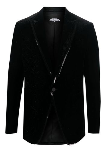 Dsquared2 sequined-trim velvet blazer - Nero