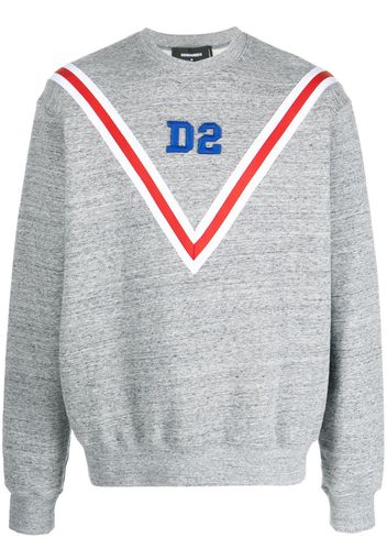 Dsquared2 logo-embroidered cotton sweatshirt - Grigio