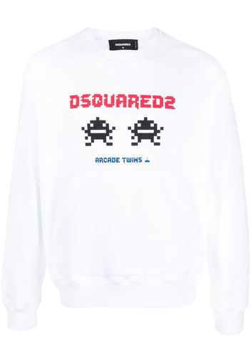 Dsquared2 Arcade Twins-print sweatshirt - Bianco
