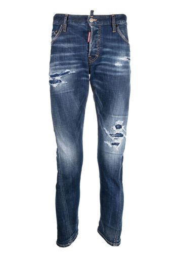 Dsquared2 slim-fit distressed-effect jeans - Blu