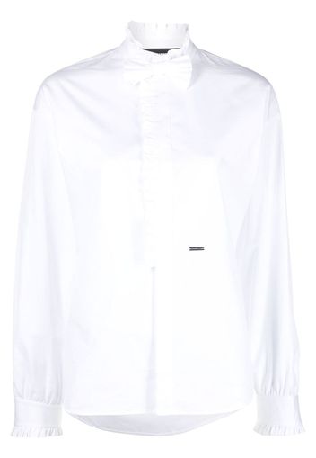 Dsquared2 ruffled bow-detail shirt - Bianco