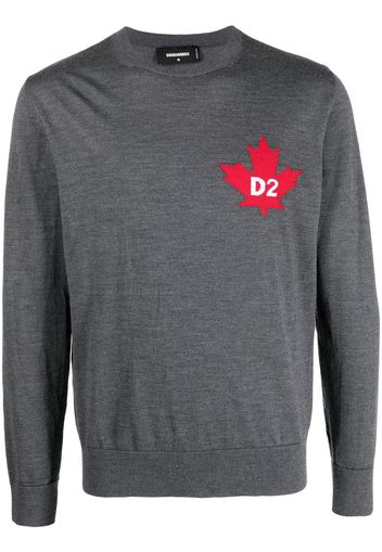 Dsquared2 maple leaf-motif jumper - Grigio