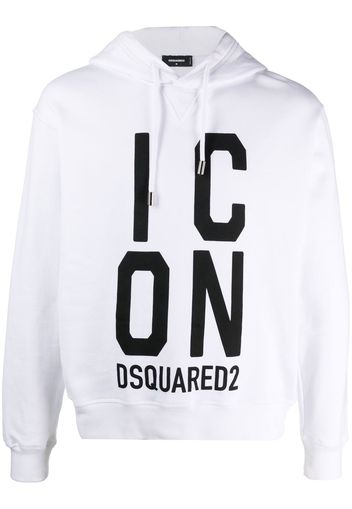 Dsquared2 Icon-print cotton hoodie - Bianco