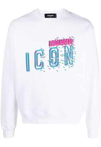 Dsquared2 Icon-print cotton sweatshirt - Bianco