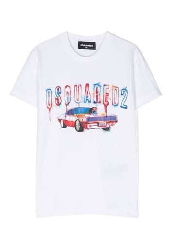 Dsquared2 Kids logo-print cotton T-shirt - Bianco