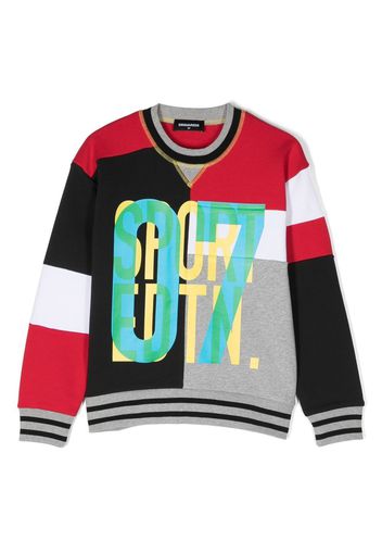 Dsquared2 Kids colour-block number sweatshirt - Nero