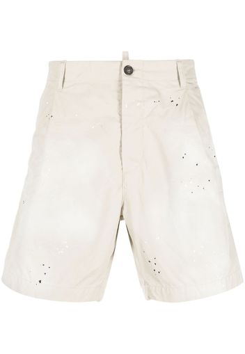 Dsquared2 paint-splatter tailored shorts - Toni neutri