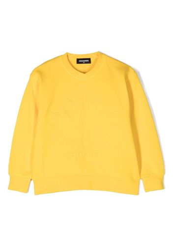 Dsquared2 Kids logo-print cotton sweatshirt - Giallo