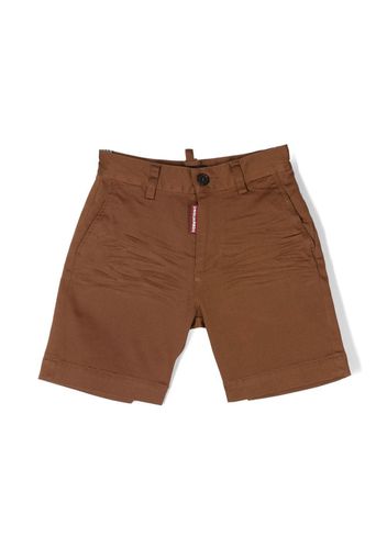 Dsquared2 Kids logo-tag casual shorts - Marrone