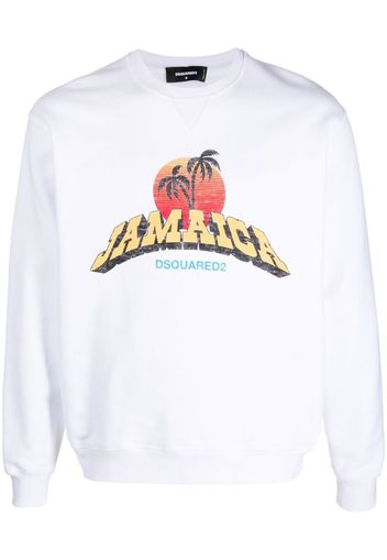 Dsquared2 graphic-print cotton sweatshirt - Bianco