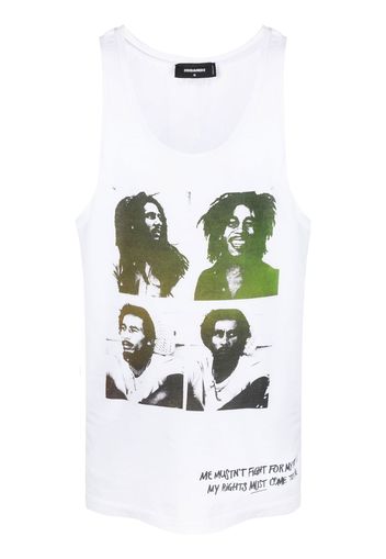 Dsquared2 photograph-print tank top - Bianco