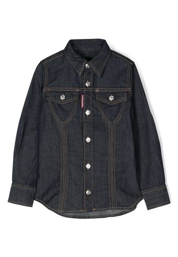 Dsquared2 Kids long-sleeve denim shirt - Blu