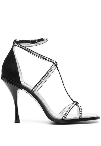 Dsquared2 crystal-embellished square-toe sandals - Nero