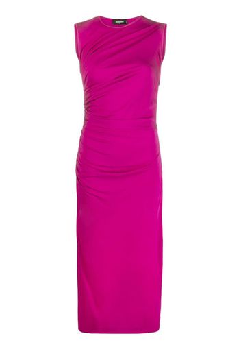 Dsquared2 ruched sleeveless midi dress - Rosa