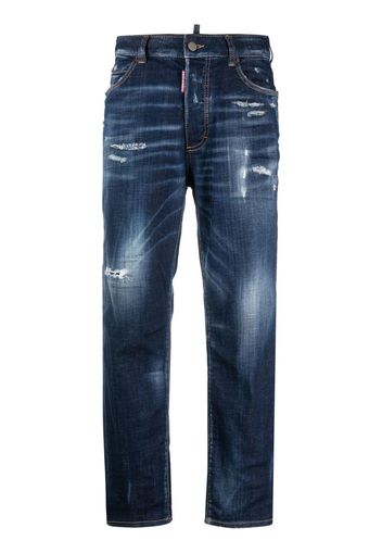 Dsquared2 distressed cropped jeans - Blu