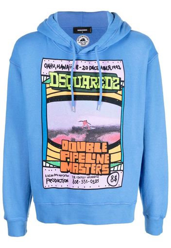 Dsquared2 graphic print hoodie - Blu