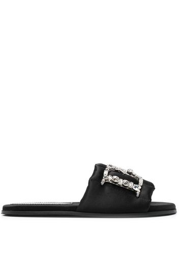 Dsquared2 crystal-embellished flat sandals - Nero