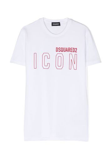 Dsquared2 Kids Icon logo-print cotton T-shirt - Bianco