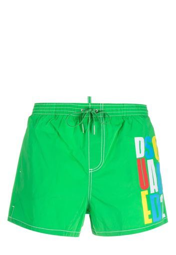 Dsquared2 logo-print swim shorts - Verde