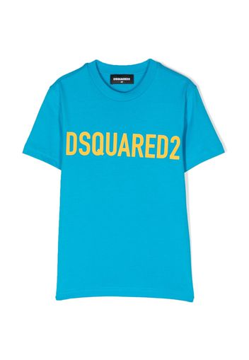 Dsquared2 Kids logo-print short-sleeve cotton T-shirt - Blu